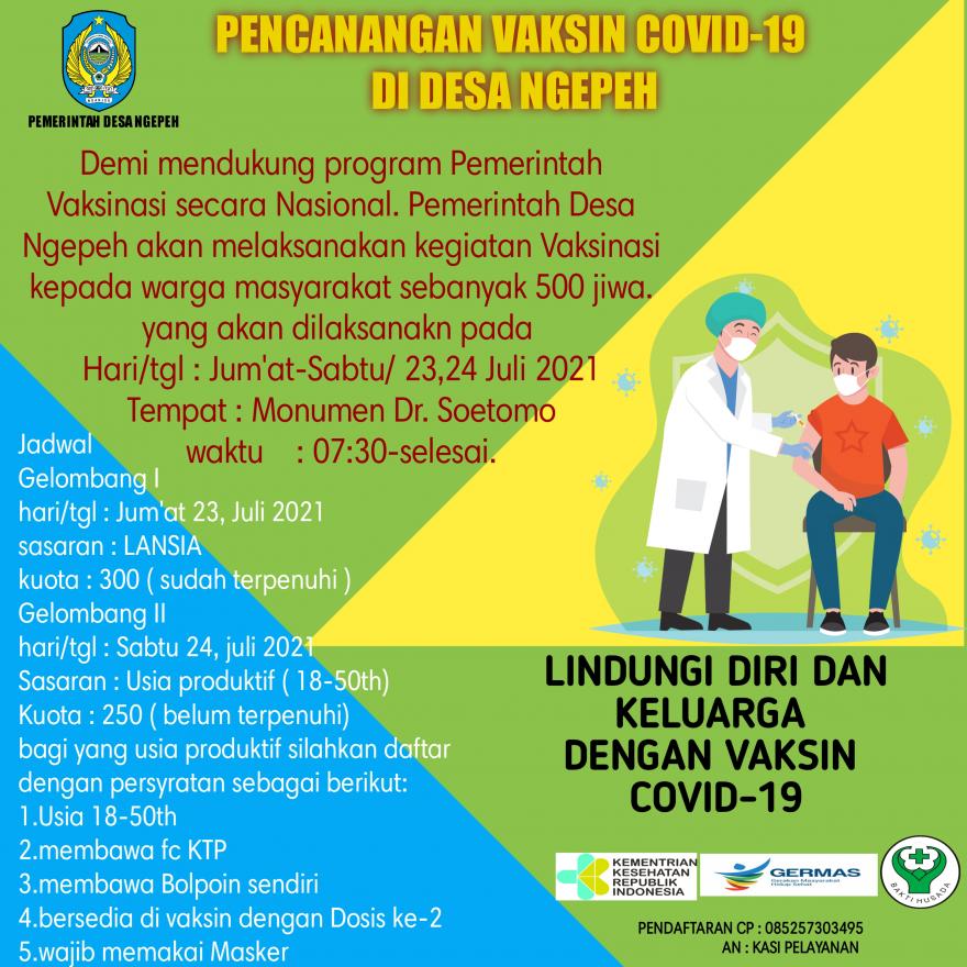Pencanangan Vaksin Desa Ngepeh 
